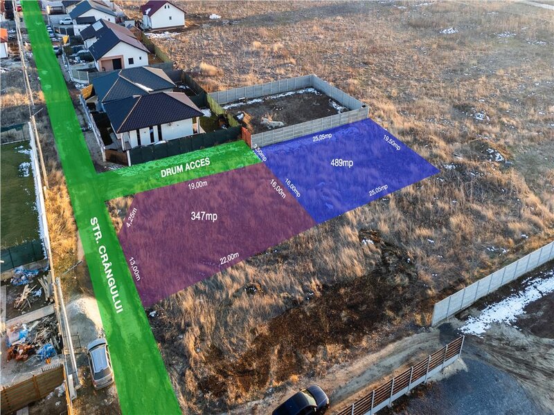 Berceni sf Ana, 2 terenuri 836 mp, stb 3 min,deschidere 17 ml