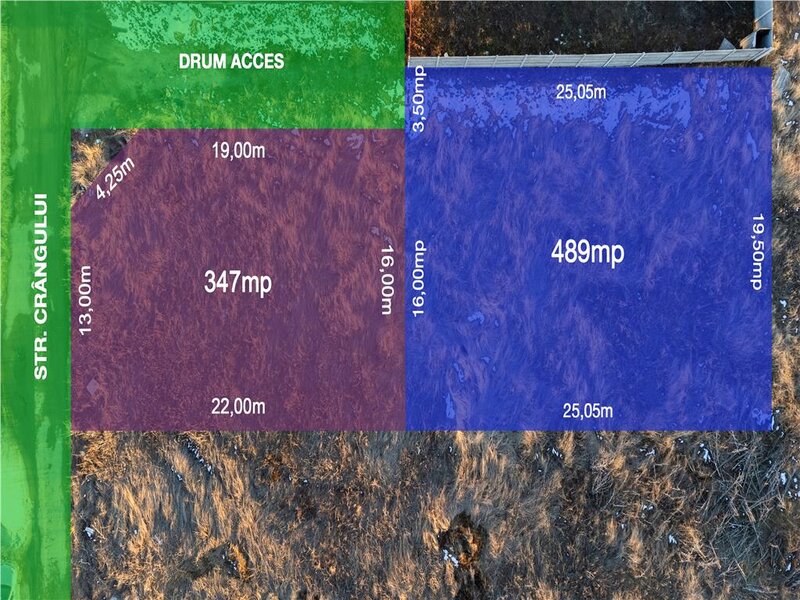 Berceni sf Ana, 2 terenuri 836 mp, stb 3 min,deschidere 17 ml